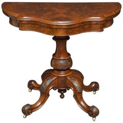 Victorian Walnut Card Table