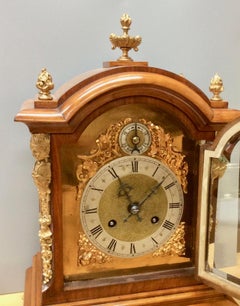 Victorian Walnut Cased Striking Mantel Clock
