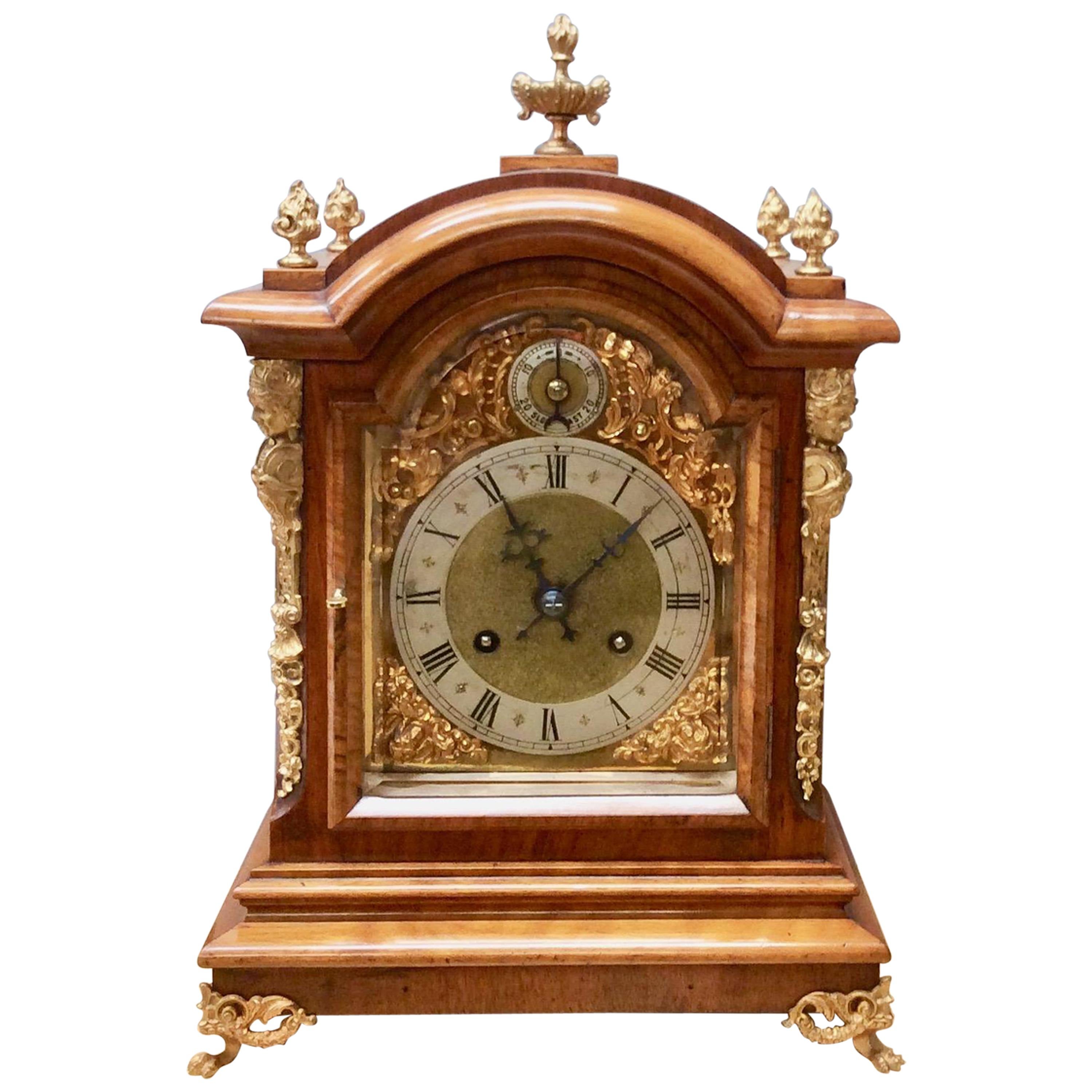 Victorian Walnut Cased Striking Mantel Clock For Sale at 1stDibs | mantle  clock, victorian era clock, mantel clocks for sale