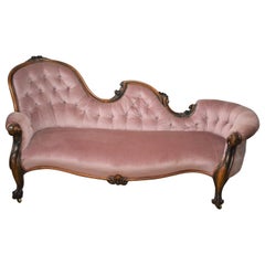 Victorian Walnut Chaise Lounge