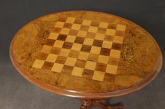 Victorian Walnut Chess Table