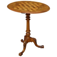 Victorian Walnut Chess Table