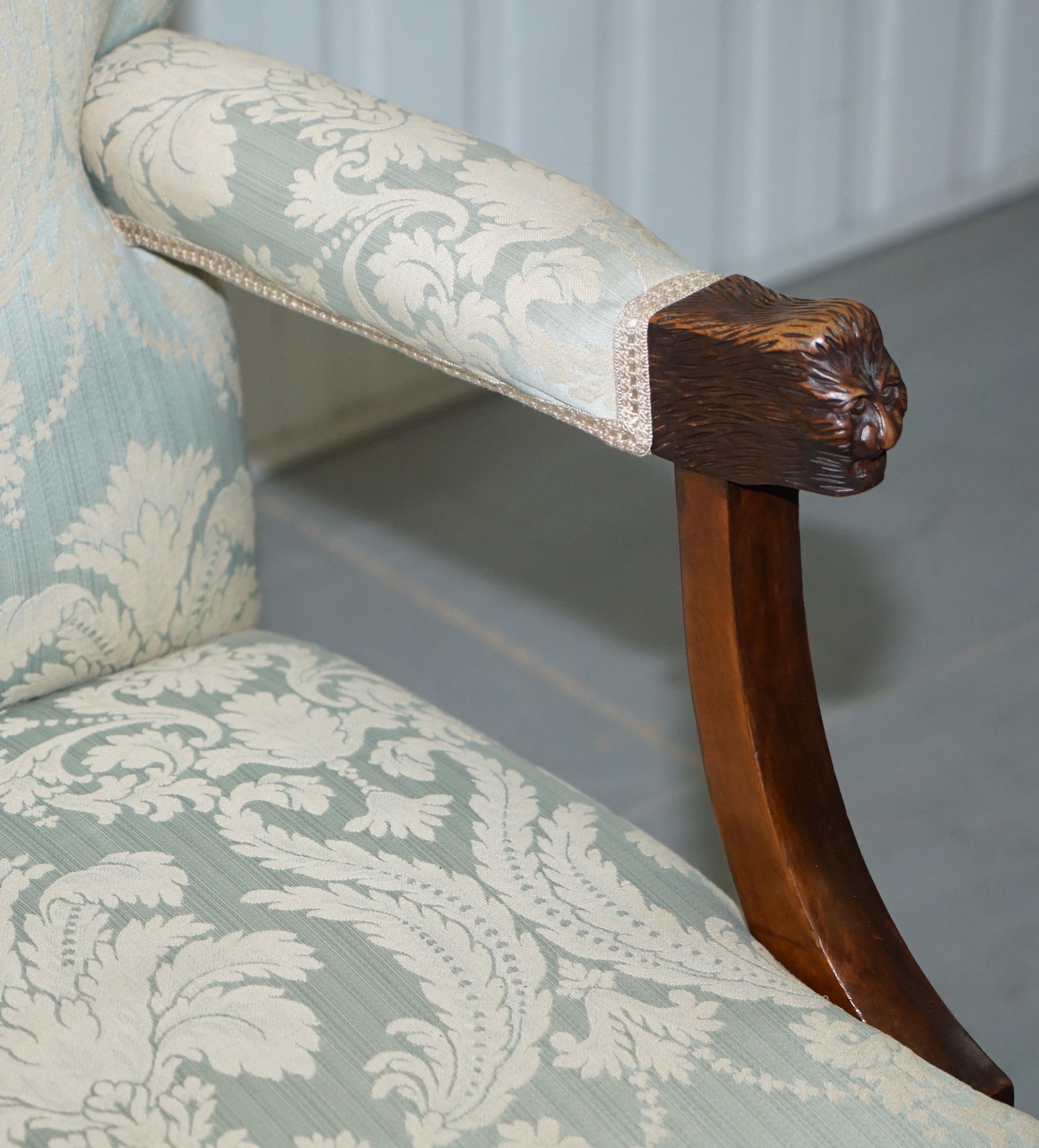 Victorian Walnut Claw & Ball Gainsborough Armchair in the Georgian Irish Manor 2