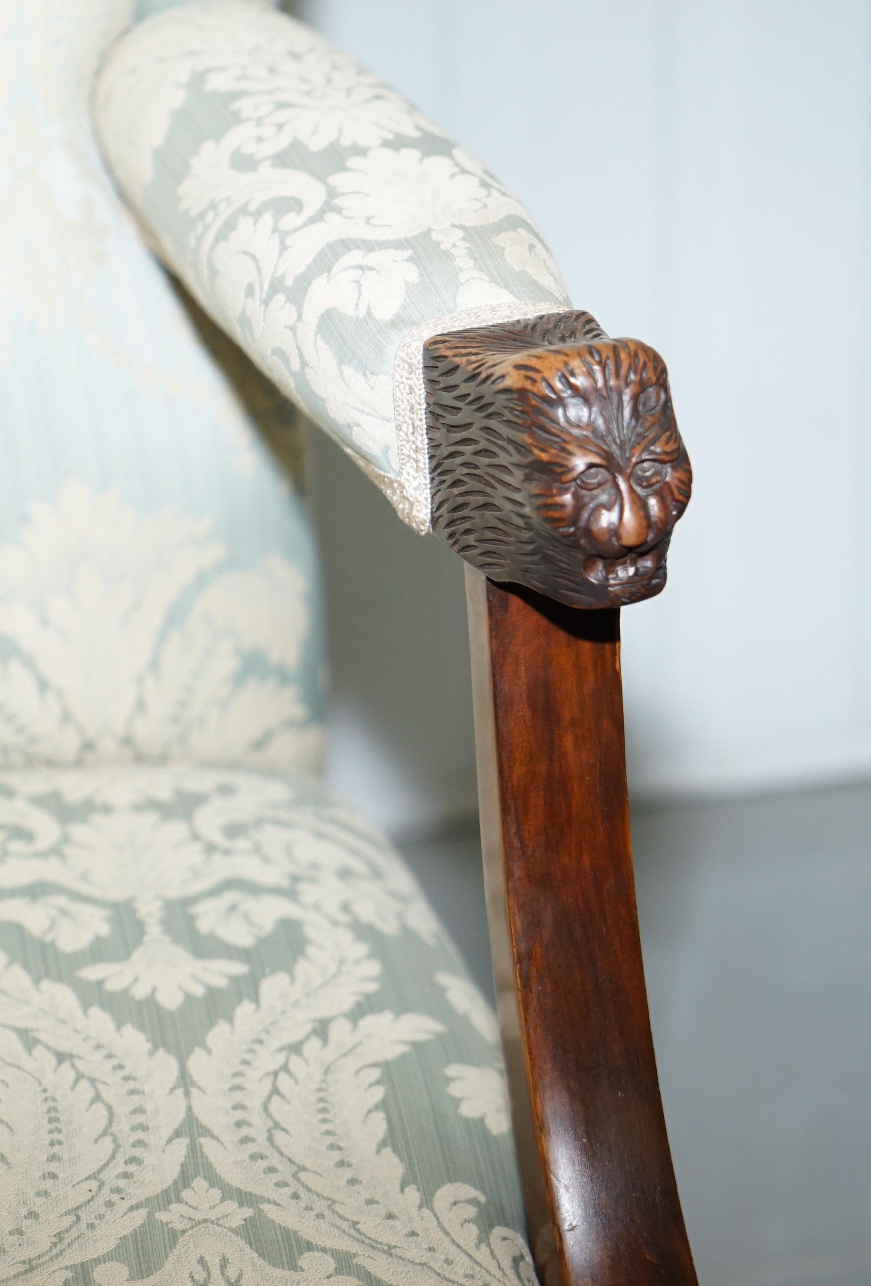 Victorian Walnut Claw & Ball Gainsborough Armchair in the Georgian Irish Manor 3