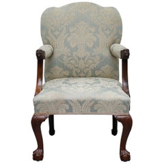 Victorian Walnut Claw & Ball Gainsborough Armchair in the Georgian Irish Manor