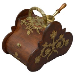 Victorian Walnut Coal Scuttle