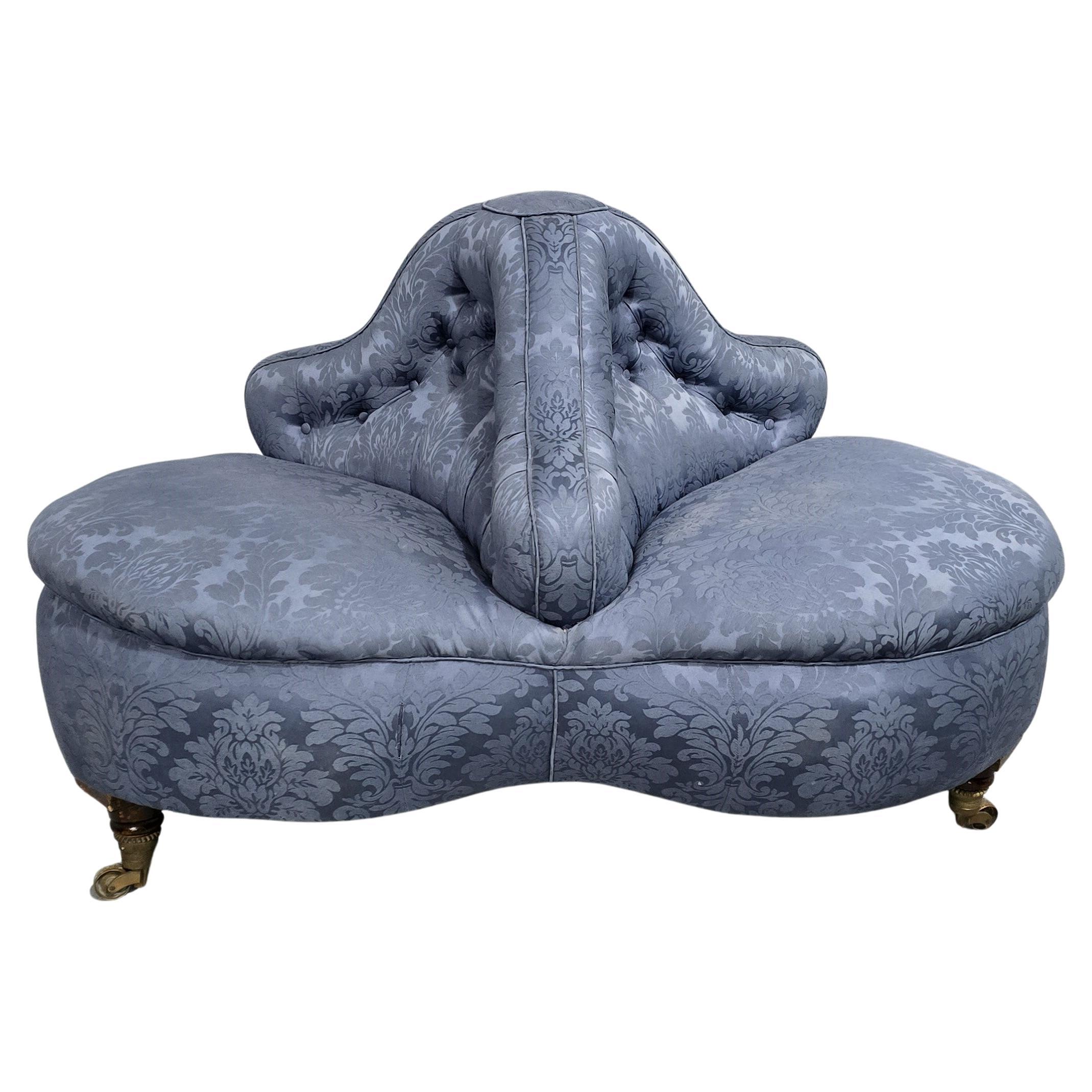 Victorian Walnut Conversation Seat