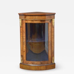 Antique Victorian Walnut Corner Cabinet