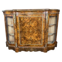 Victorian Walnut Credenza, 19th Century