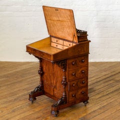 Victorian Walnut Davenport