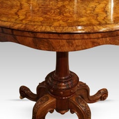 Victorian walnut demi lune card table