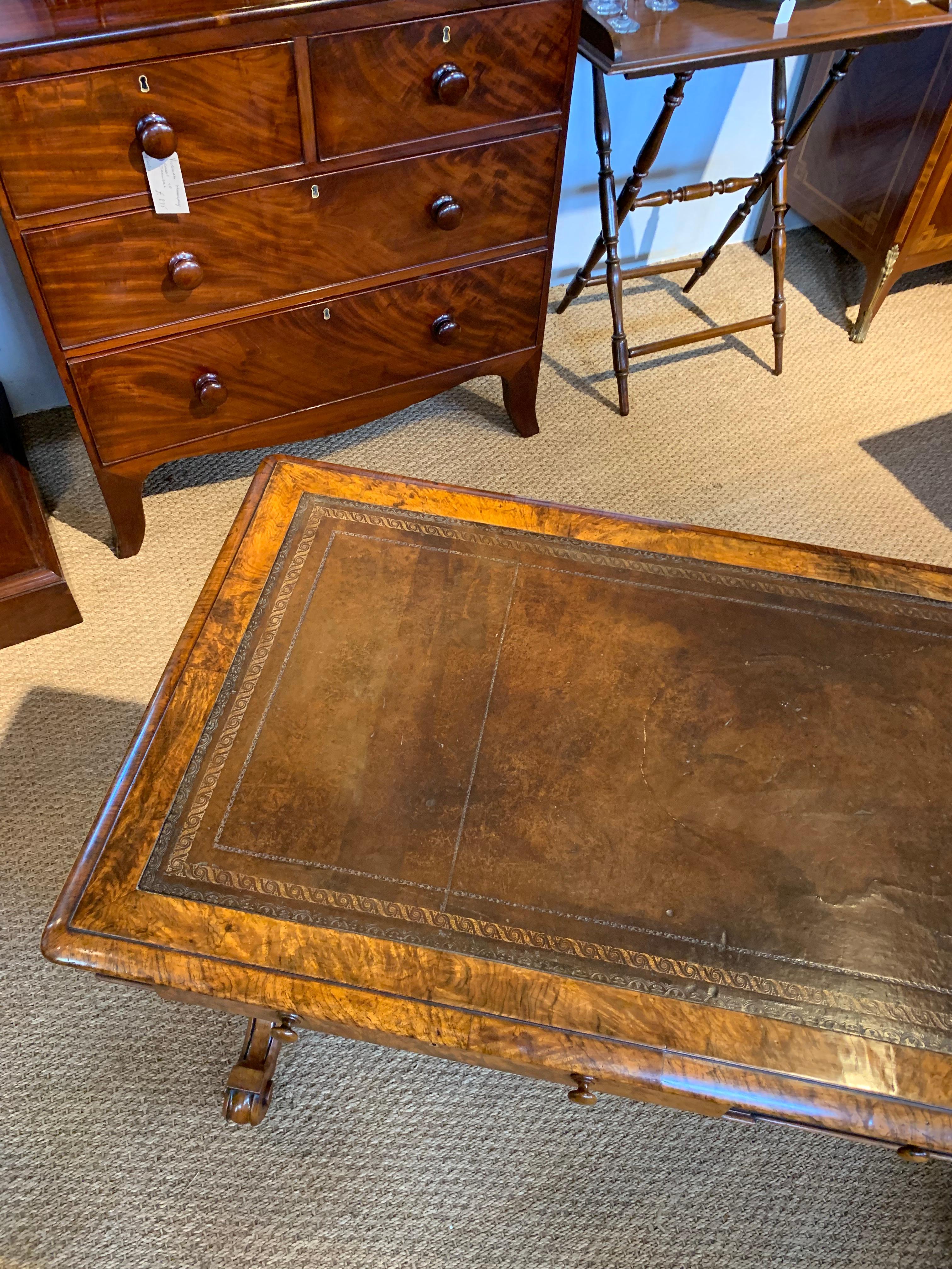 Victorian Walnut Desk 2