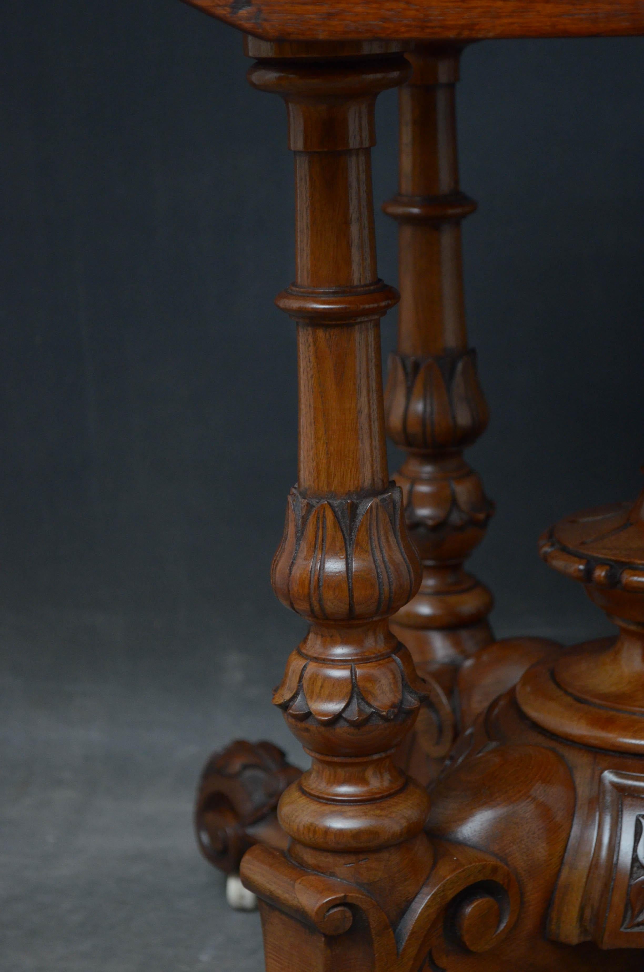 Victorian Walnut Dining or Centre Table 11