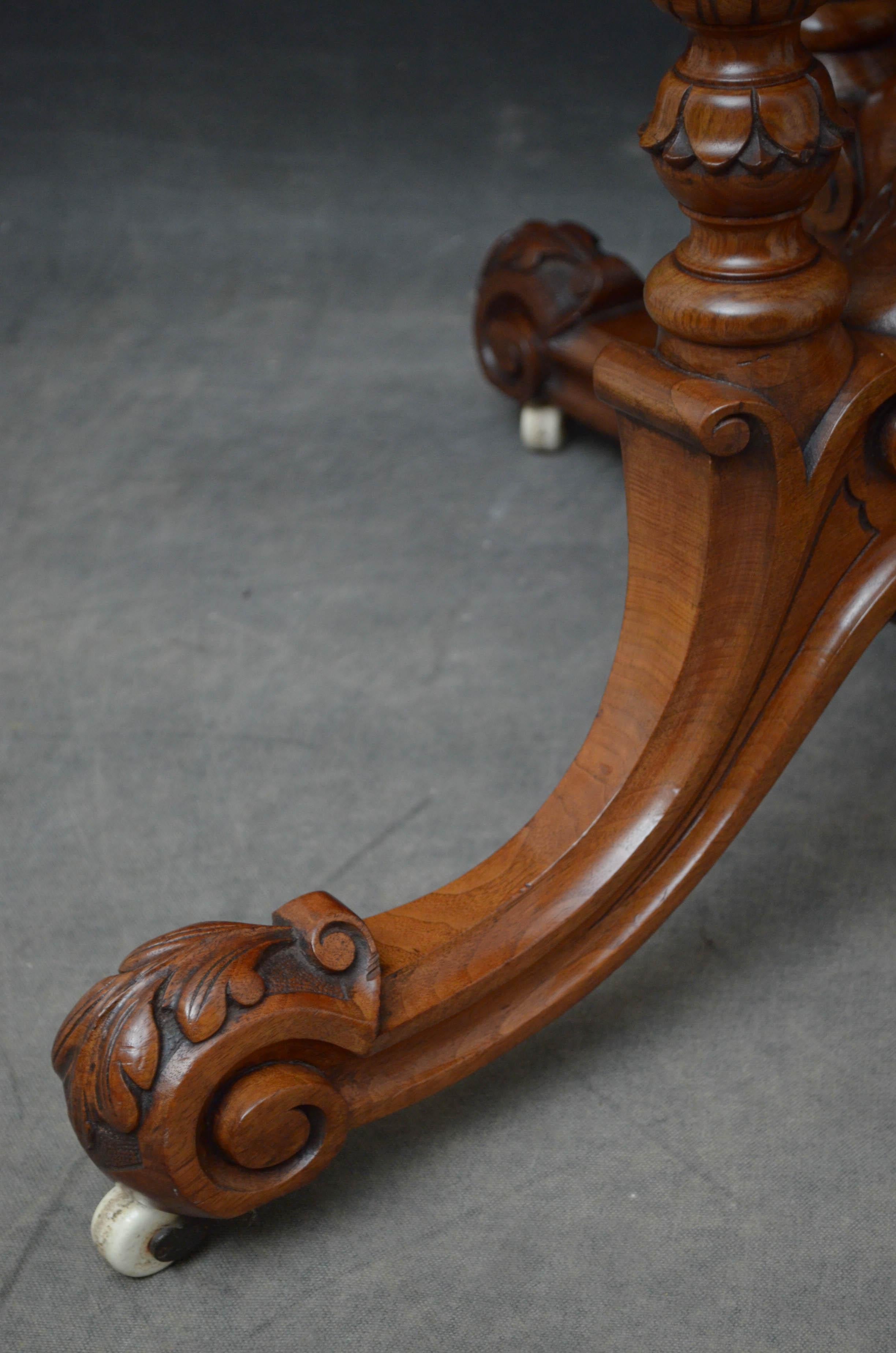 Victorian Walnut Dining or Centre Table 14