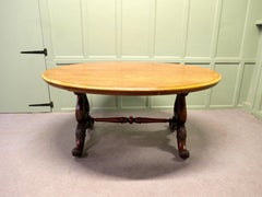 Victorian Walnut Dining or Oval Centre Table