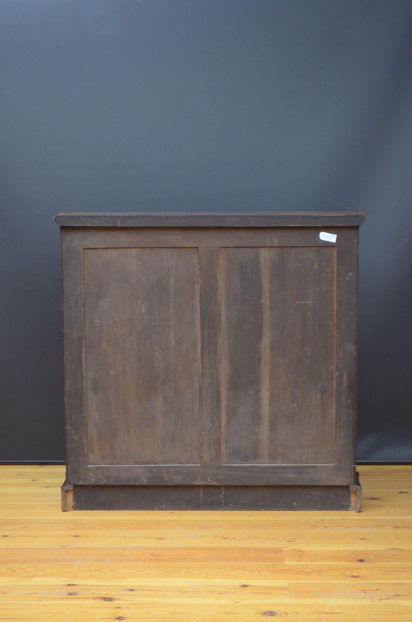 Victorian Walnut Display Cabinet or Bookcase For Sale 10