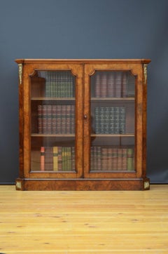 Victorian Walnut Display Cabinet or Bookcase