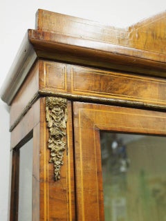 Victorian Walnut Display Cabinet, circa 1870