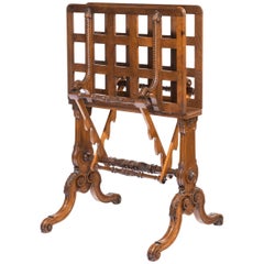 Victorian Walnut Double Action Folio Stand