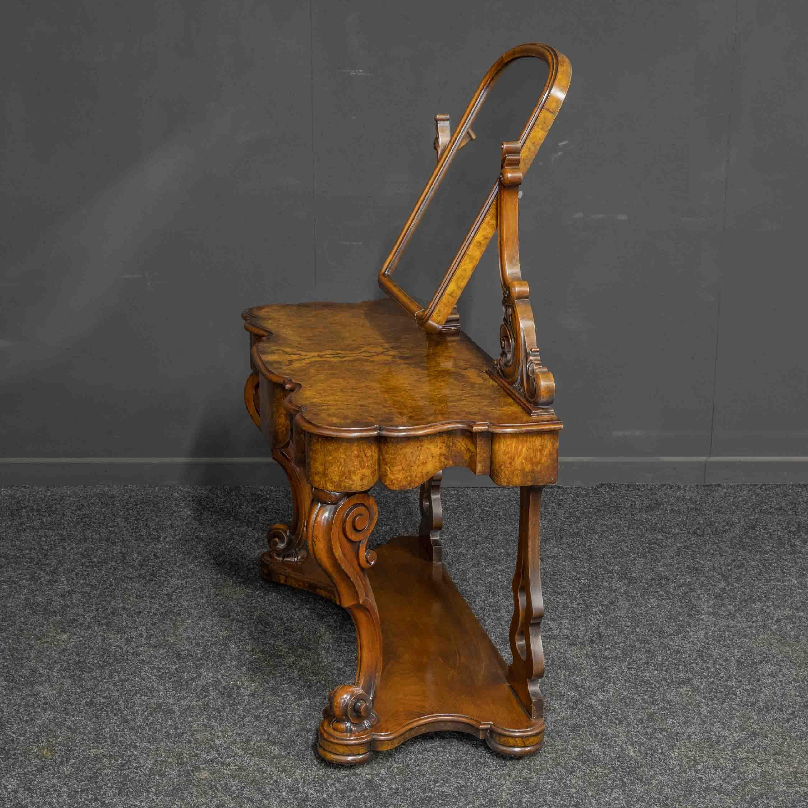 Victorian Walnut Dressing Table For Sale 4