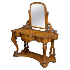 Antique Victorian Walnut Dressing Table