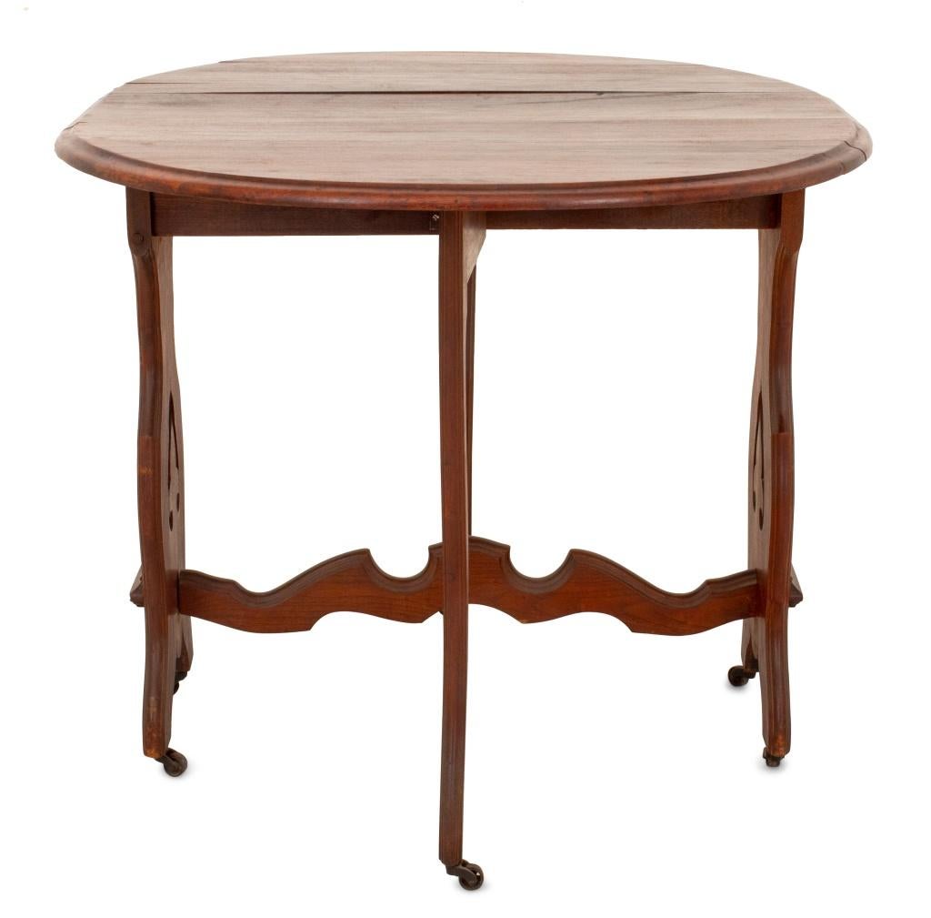 19th Century Victorian Walnut Drop-Leaf Table, 19C. For Sale