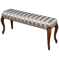 Antique Victorian Walnut Duet Stool