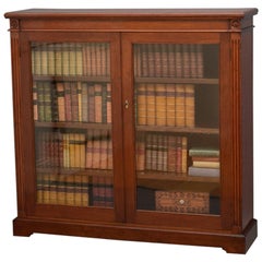 Victorian Walnut Glazed Bookcase