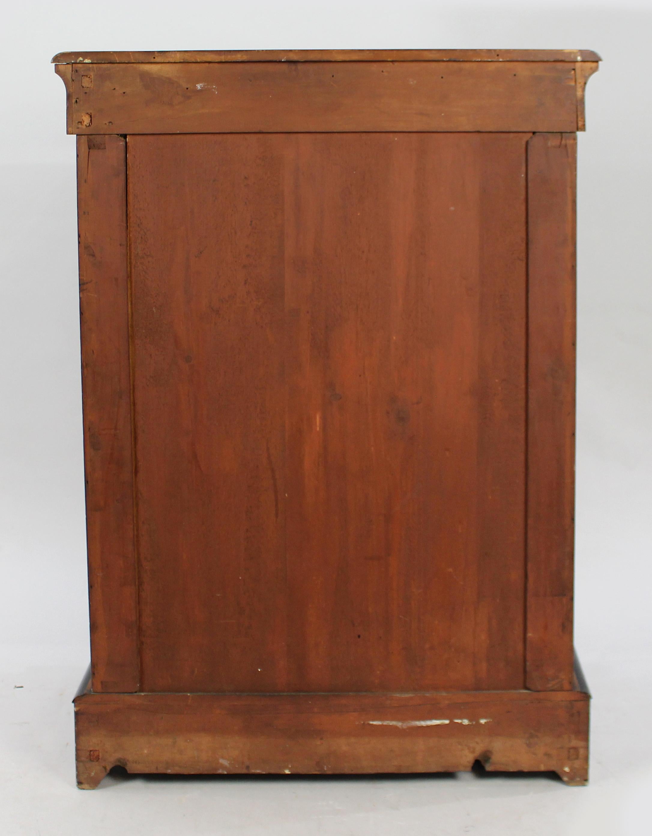 Victorian Walnut Glazed Pier Side Cabinet For Sale 4