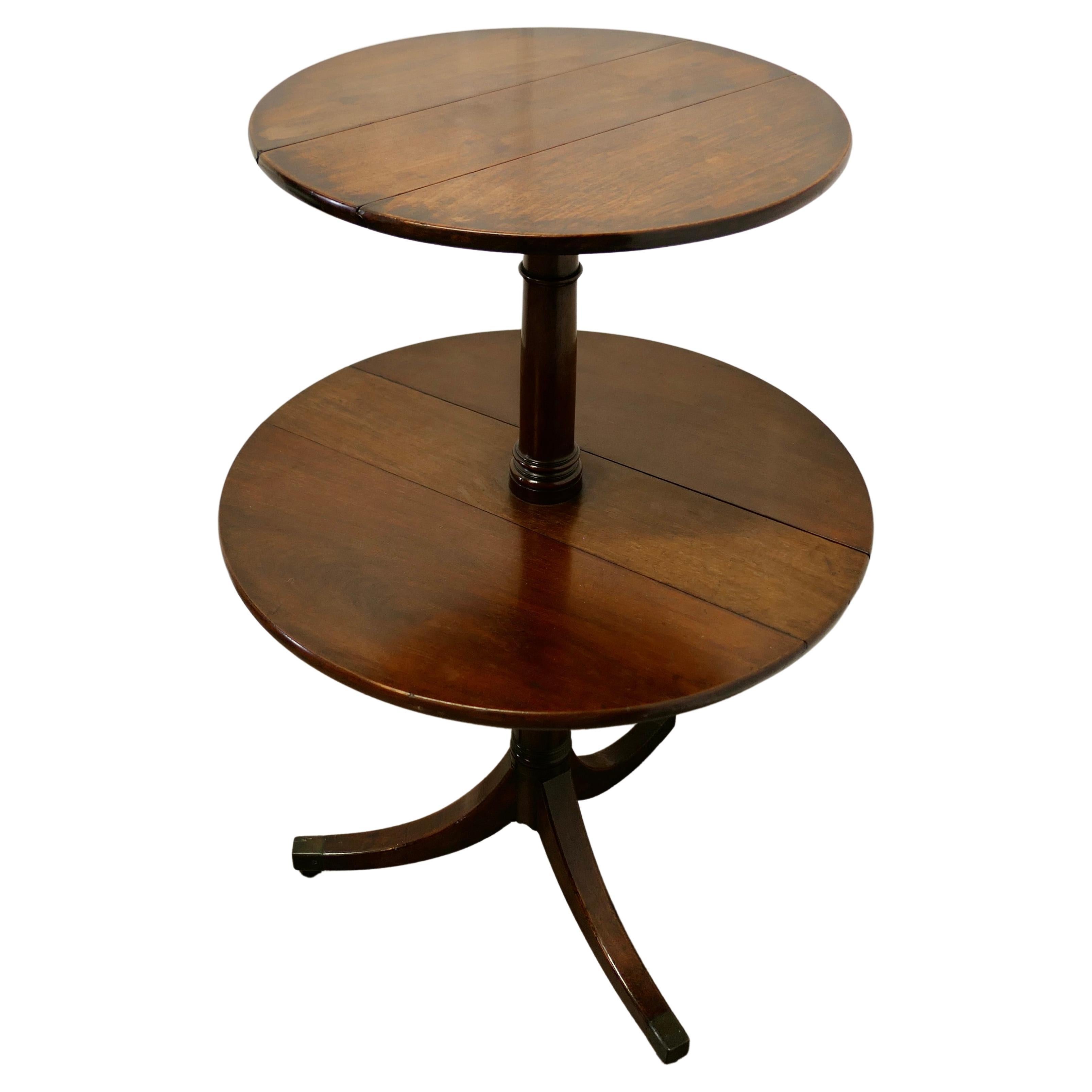 Victorian Walnut Gueridon Cake Stand or Dumb Waiter     For Sale