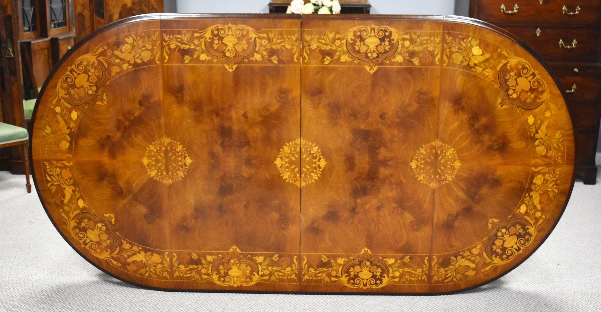 Victorian Walnut Inlaid Extending Windout Dinng Table For Sale 2