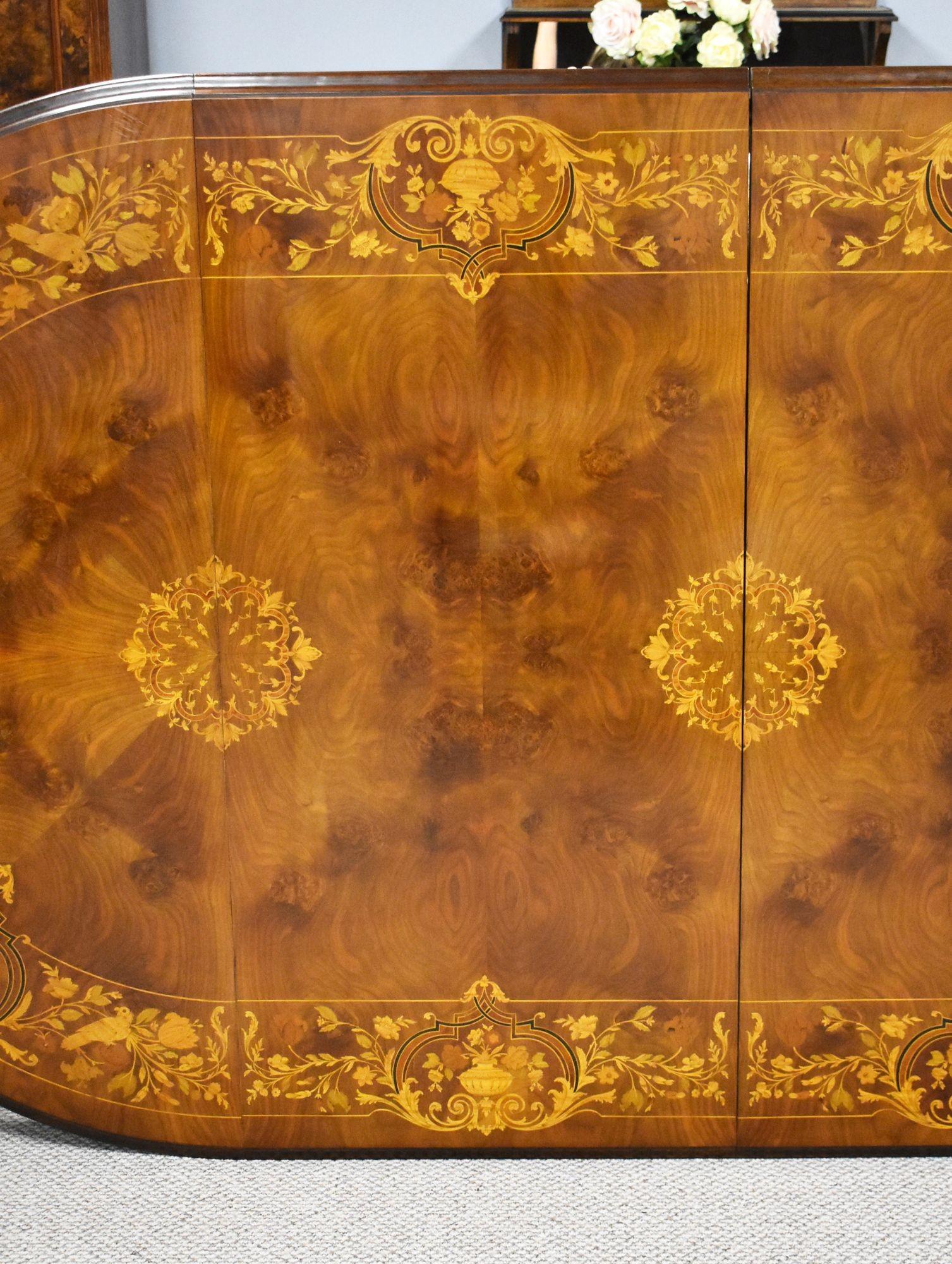 Victorian Walnut Inlaid Extending Windout Dinng Table For Sale 4
