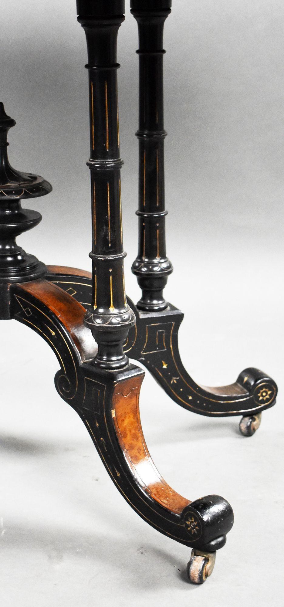 Victorian Walnut Inlaid Oval Centre Table 1