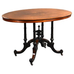 Victorian Walnut Inlaid Oval Centre Table