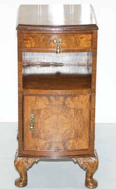 Victorian Walnut Irish Cabriolet Legs Bedside Table Dressing Table Available