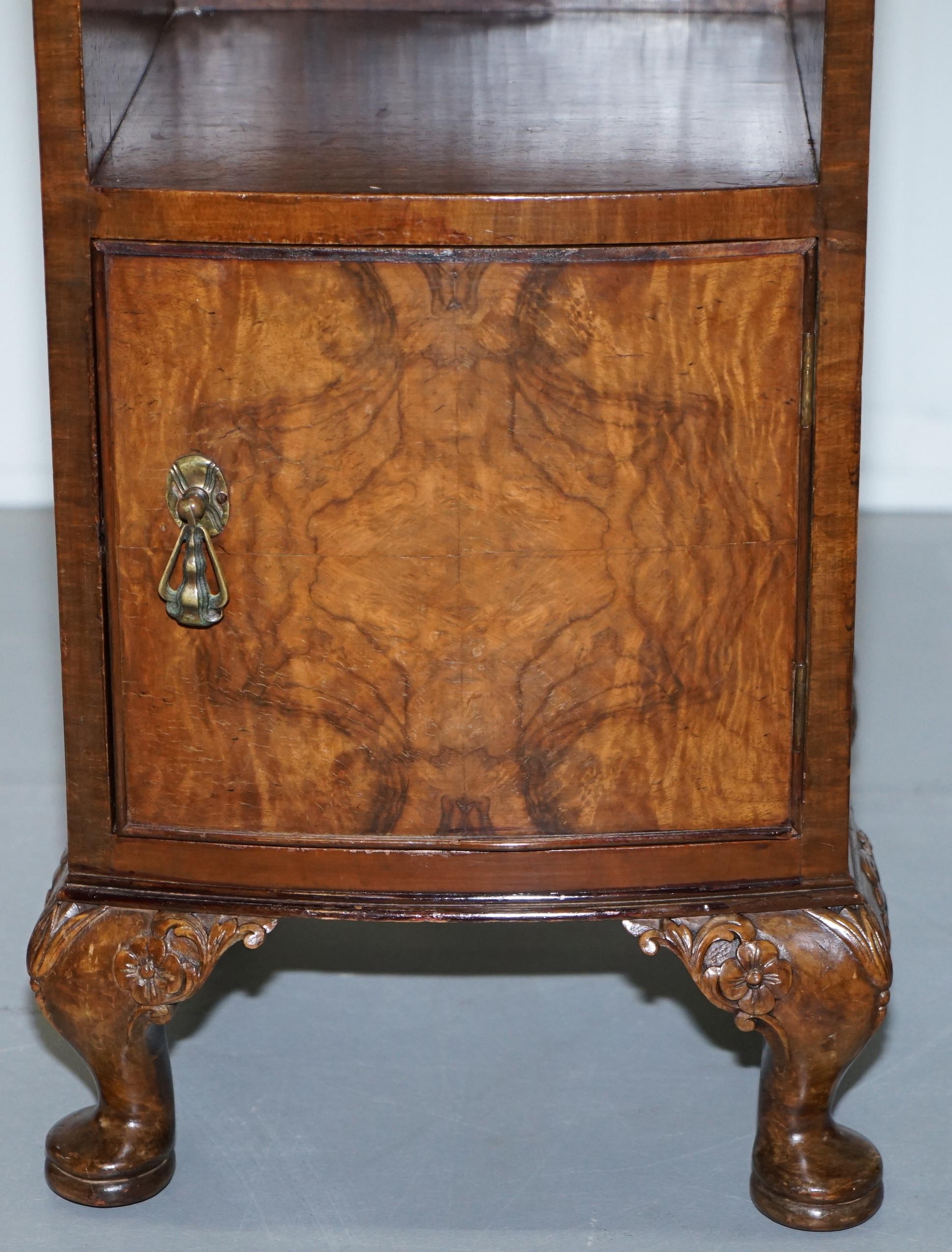 Victorian Walnut Irish Cabriolet Legs Bedside Table Dressing Table Available 3