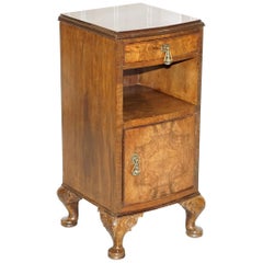 Victorian Walnut Irish Cabriolet Legs Bedside Table Dressing Table Available