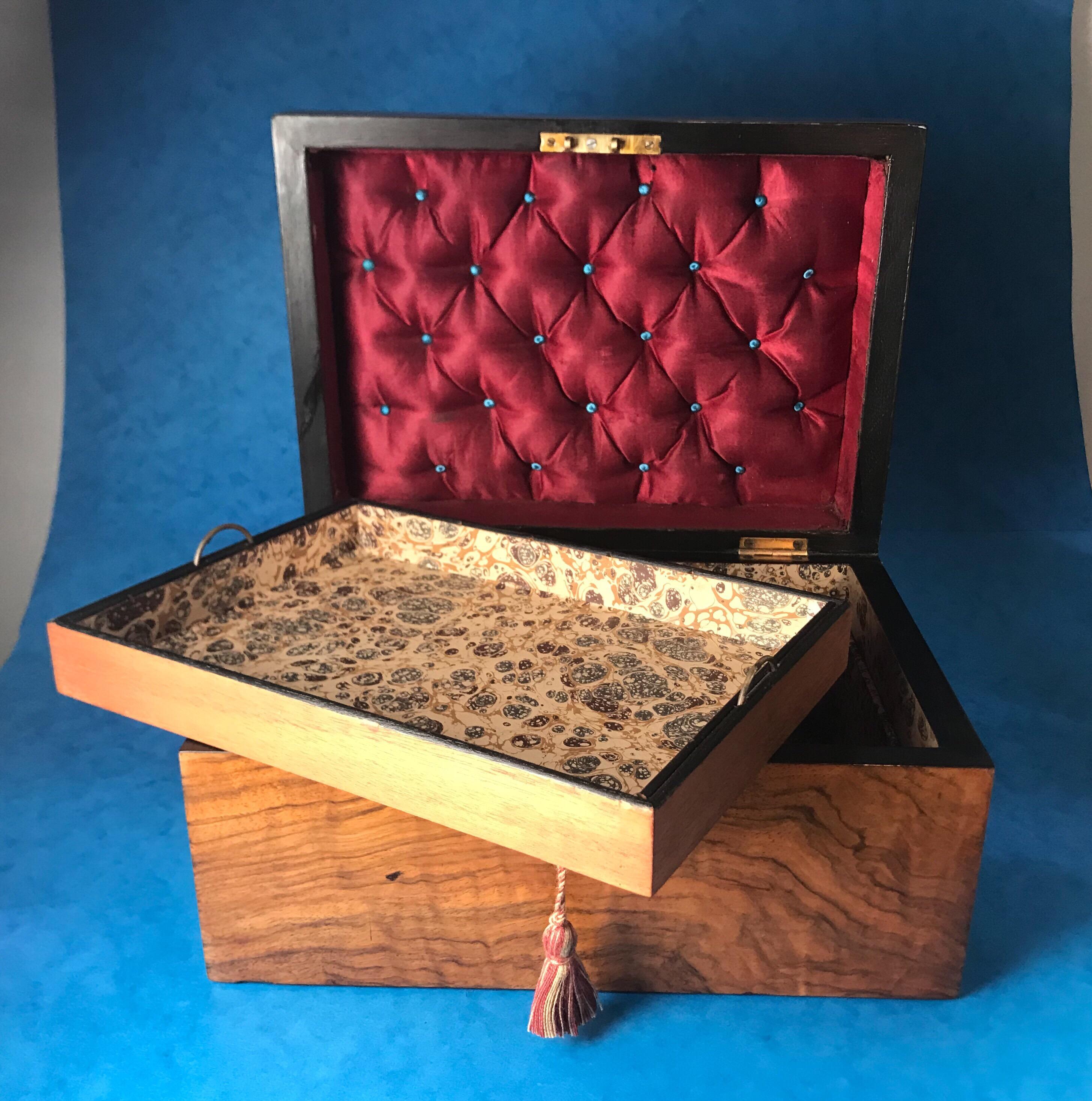 Victorian Walnut Jewellery Box 5