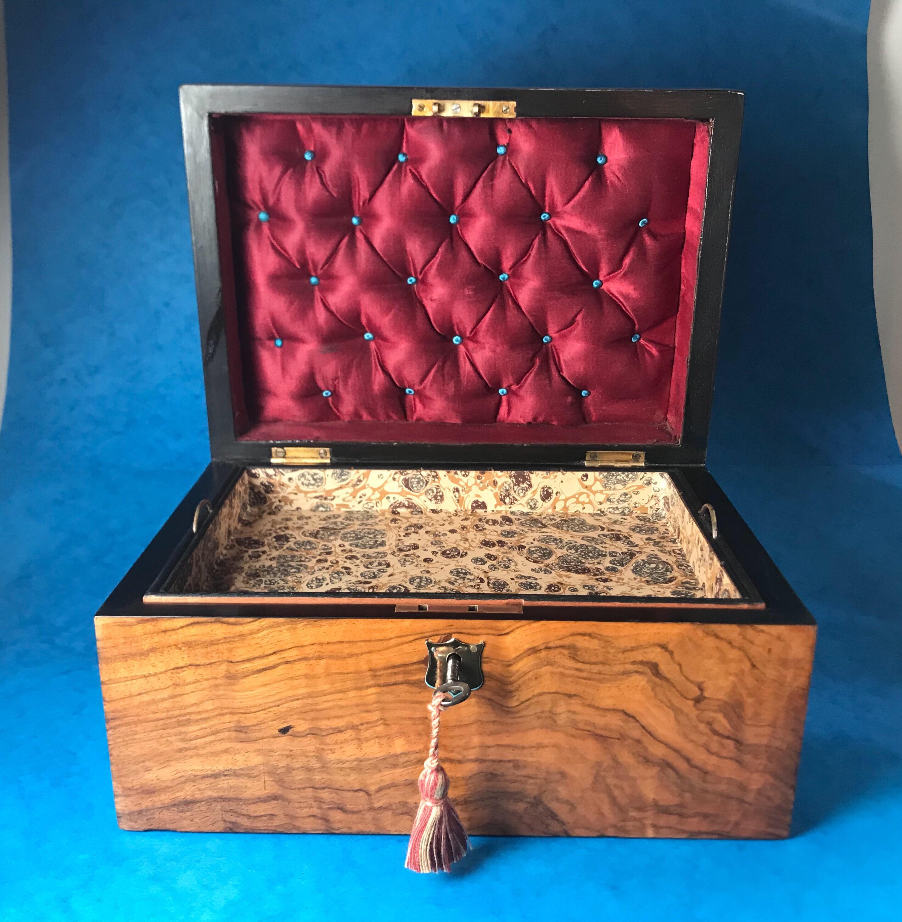 Victorian Walnut Jewellery Box 3
