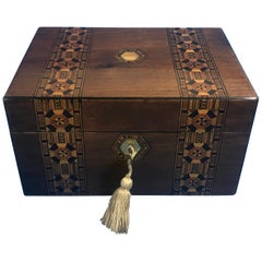 Antique Victorian Walnut Jewellery Box