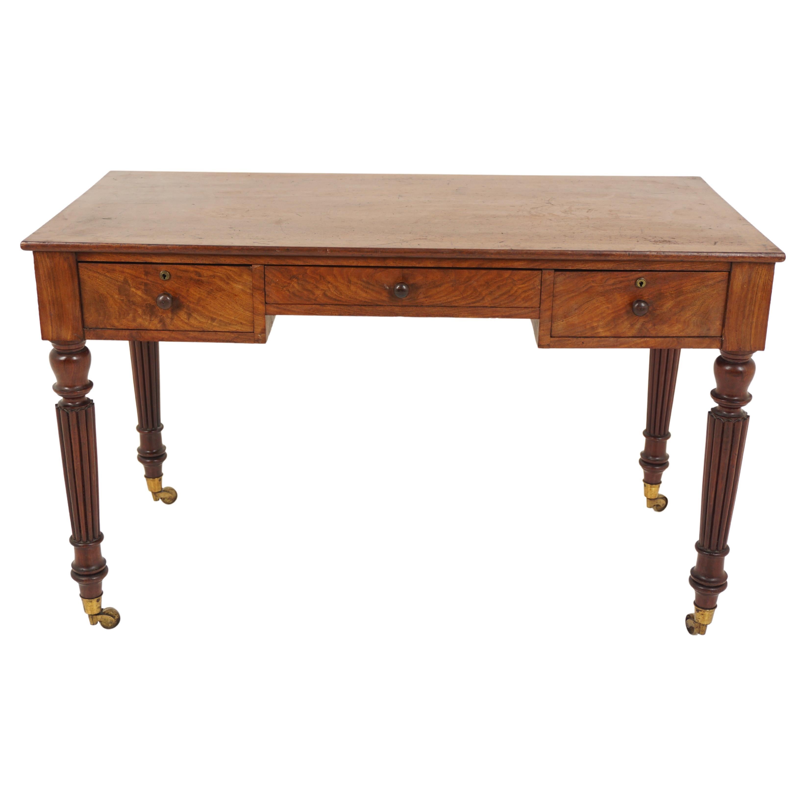 Antique Writing Table, Antique Oak Desk, Victorian, Scotland, 1870 at