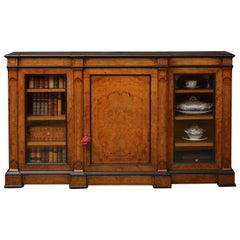 Victorian Walnut Low Bookcase