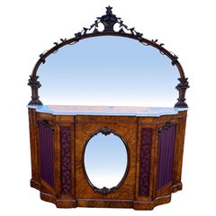 Victorian Walnut Mirror Backed Sideboard