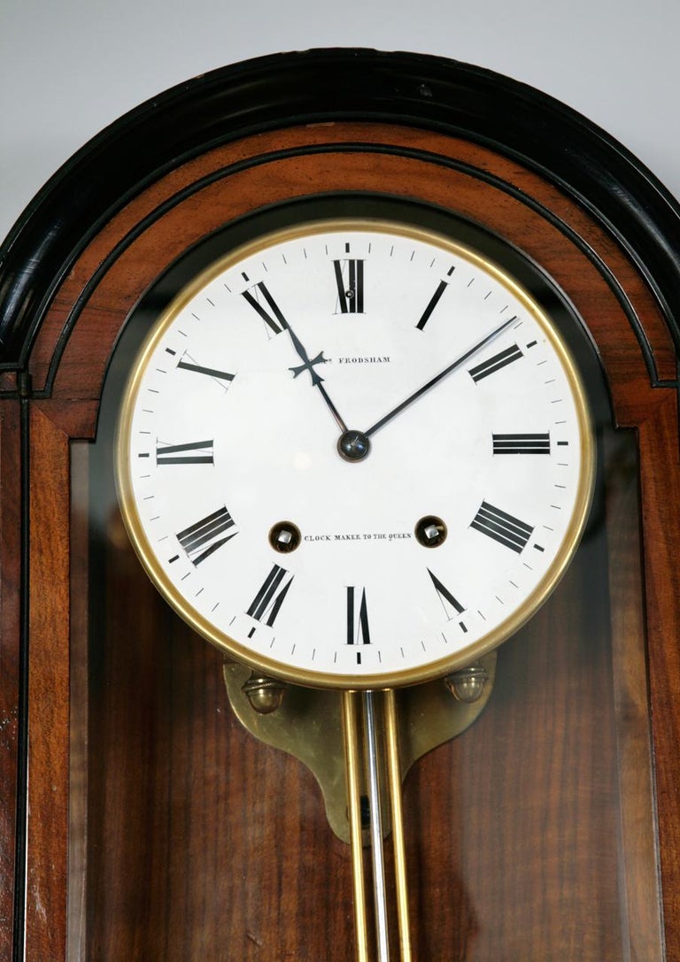Victorian Walnut Month SemiRegulator Wall Clock by Charles Frodsham