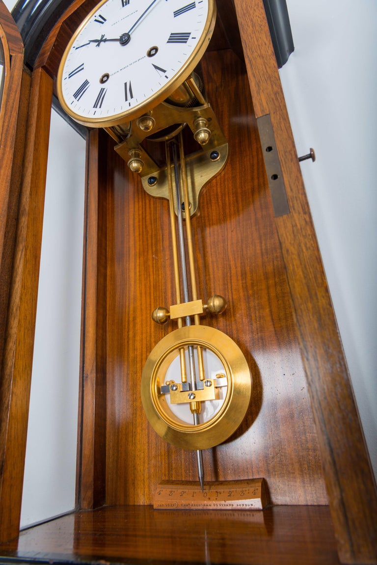 Victorian Walnut Month SemiRegulator Wall Clock by Charles Frodsham