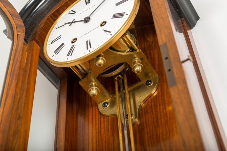 Victorian Walnut Month SemiRegulator Wall Clock by Charles Frodsham