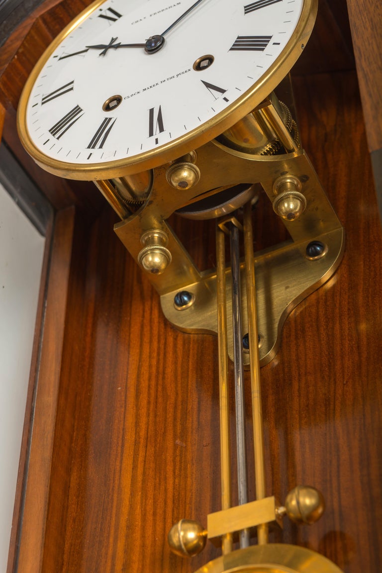 Victorian Walnut Month SemiRegulator Wall Clock by Charles Frodsham