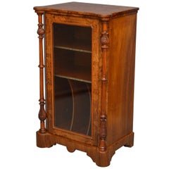 Antique Victorian Walnut Music Cabinet