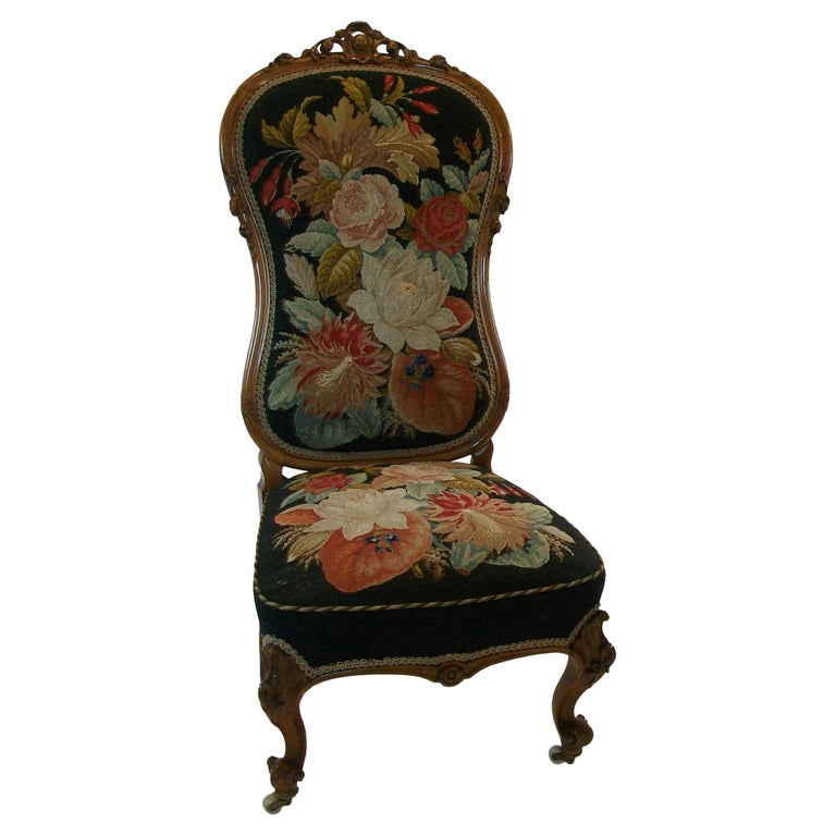 Chaise D allaitement Victorienne En Noyer Et Aiguillettes Royaume Uni chaise-d-allaitement-victorienne-en-noyer-et-aiguillettes-royaume-uni