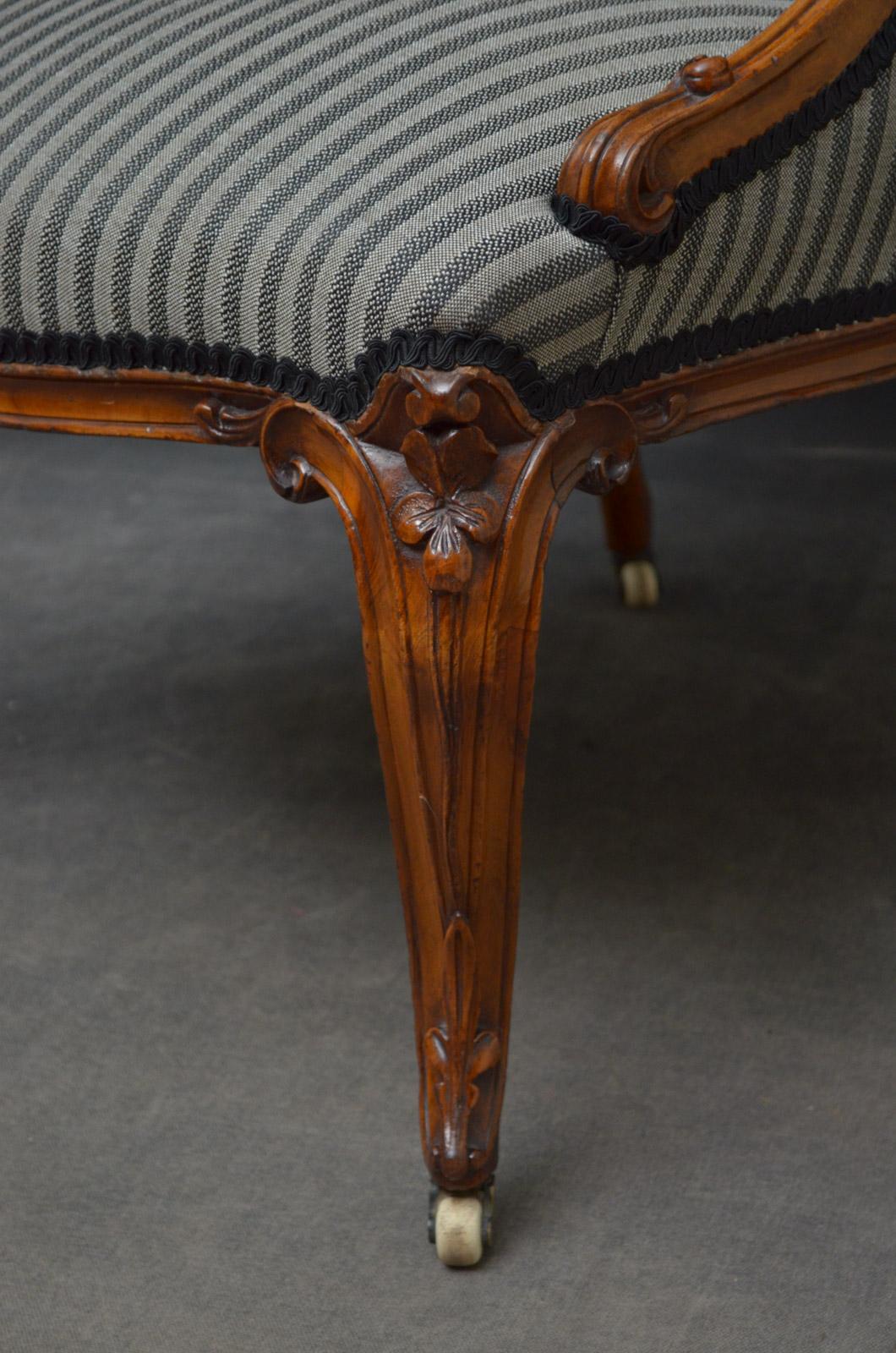Mid-19th Century Victorian Walnut Nursing Chair